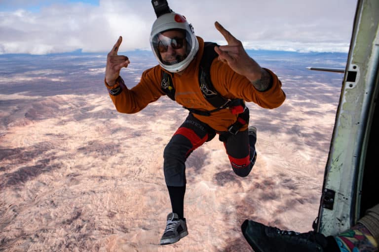 Happy Skydiving near St George Utah