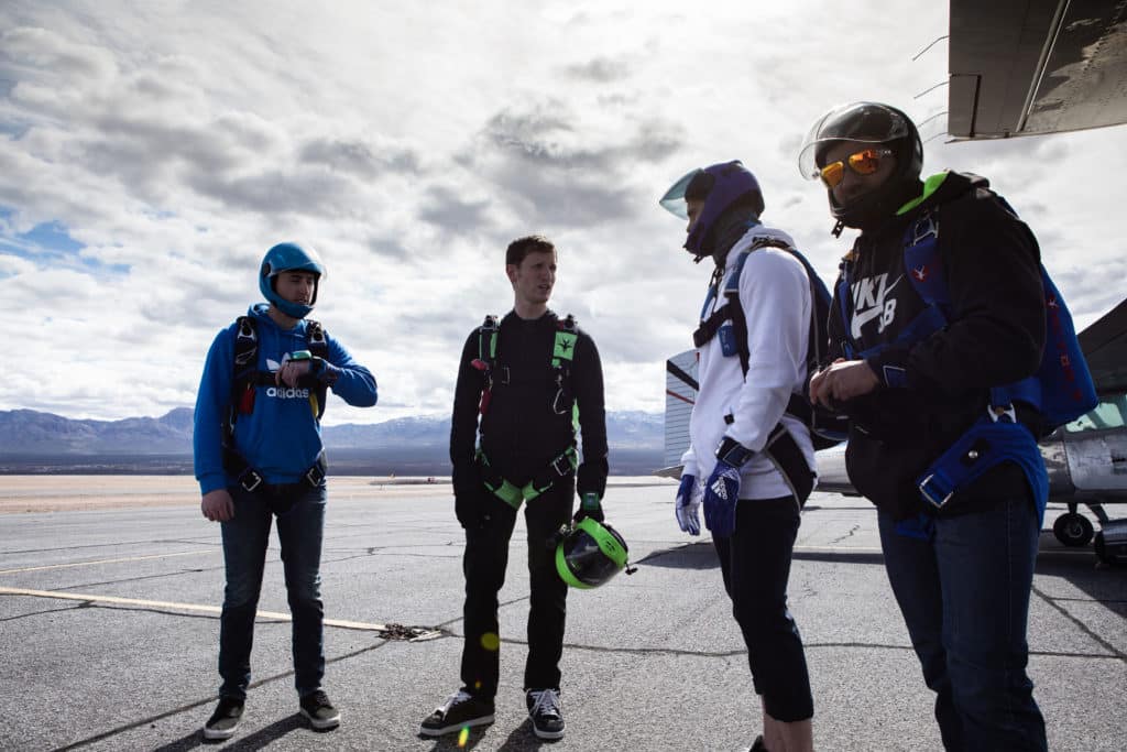 Waiting for the plane at Skydive Mesquite