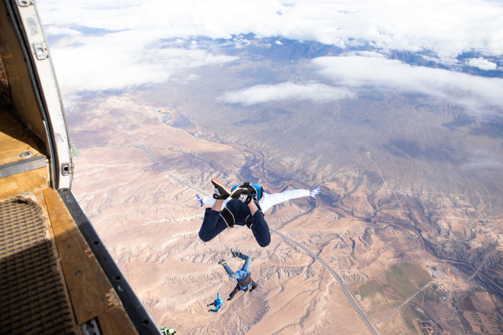 Jumping out of plane near utah and Las Vegas