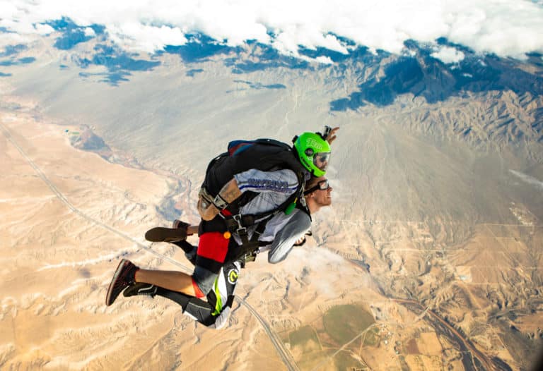 Tandem leaving the plane at Skydive Mesquite